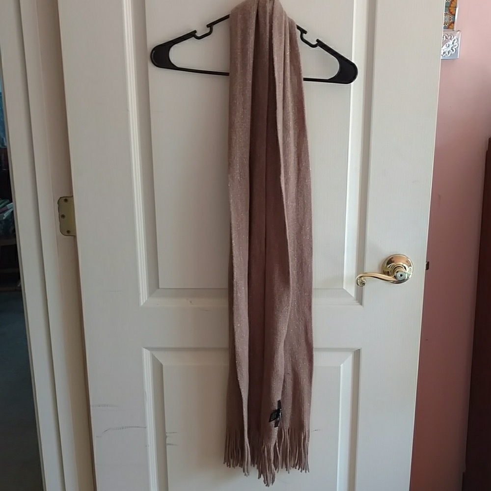 Tan Scarf with Gold Speckles